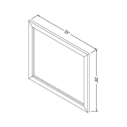 JEFFREY ALEXANDER MIR2CAD-33-WH 33" W x 1" D x 28" H White Cade mirror - White