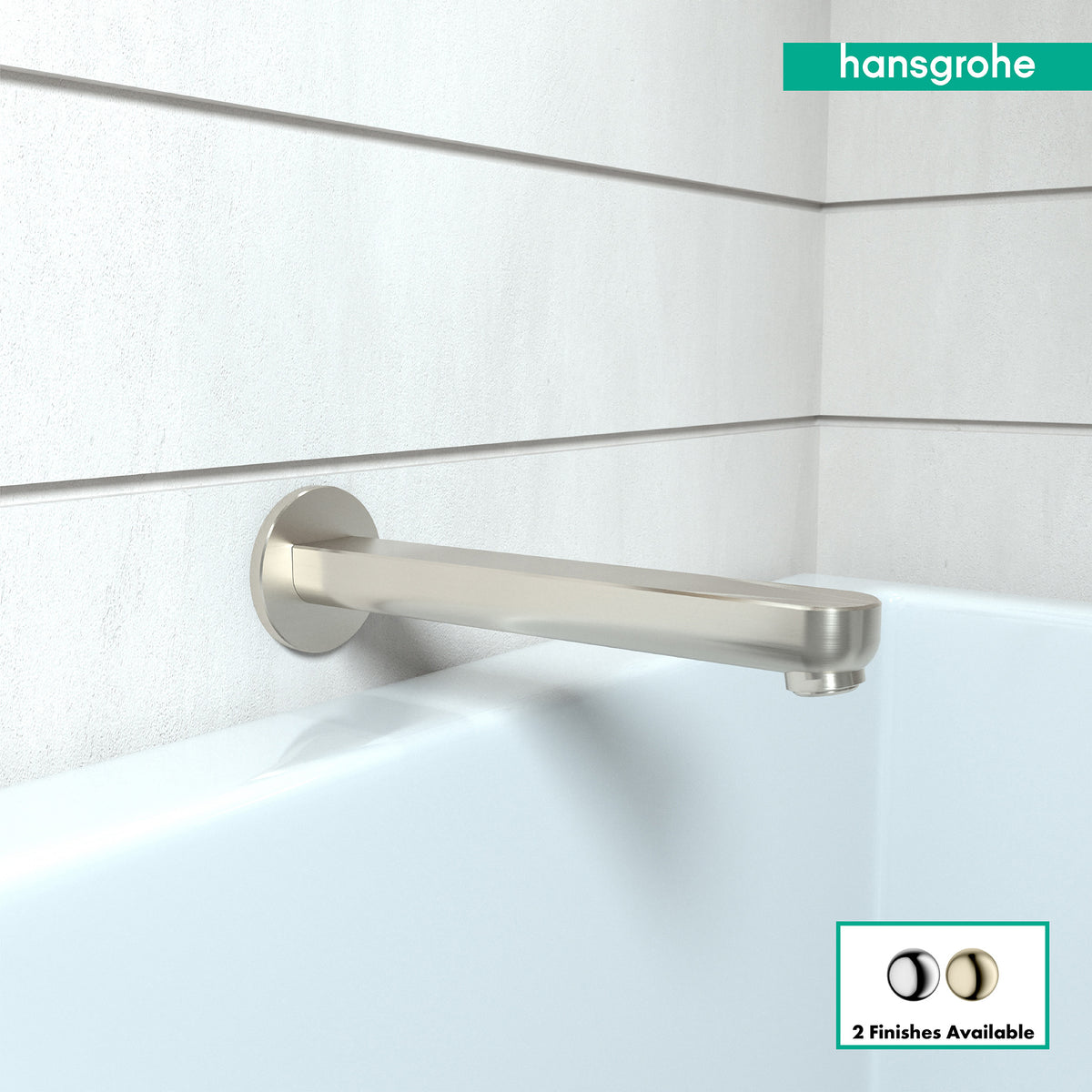 HANSGROHE 14421821 Metris S Tub Spout 9" - Brushed Nickel