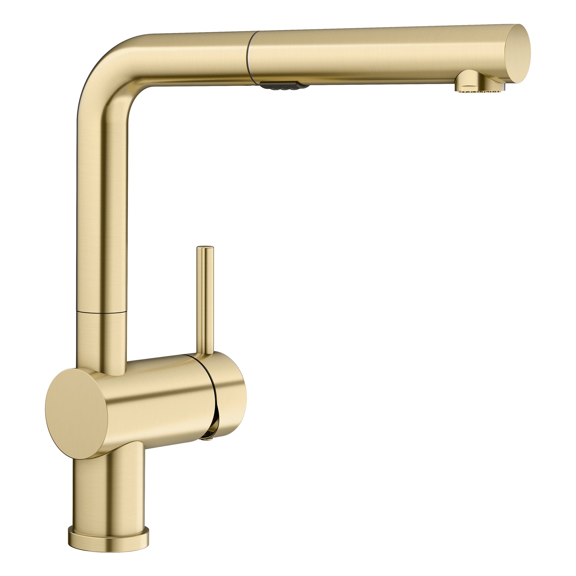 BLANCO 526686 Linus Linus Low Arc Pull-Out Dual-Spray Kitchen Faucet - Satin Gold in Satin Gold