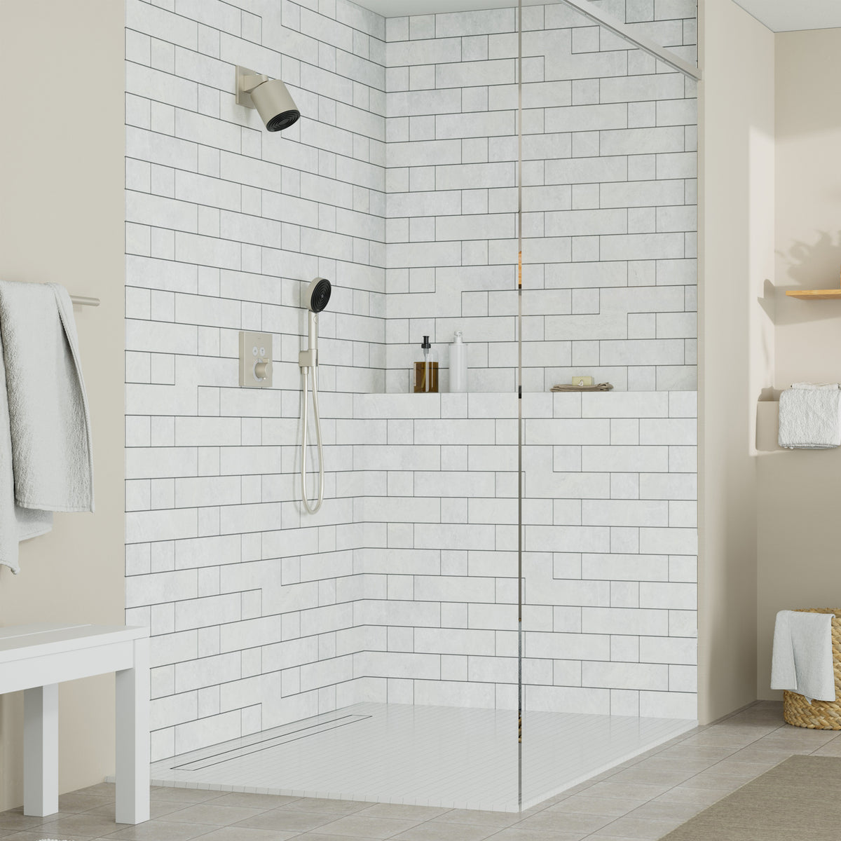 HANSGROHE 04917820 Pulsify S Handshower Set 105 3-Jet, 2.5 GPM - Brushed Nickel