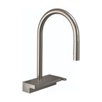 HANSGROHE 73837801 Aquno Select HighArc Kitchen Faucet, 3-Spray Pull-Down, 1.75 GPM - Stainless Steel Optic