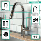 HANSGROHE 04506001 Focus Prep Kitchen Faucet, 2-Spray Pull-Down, 1.75 GPM - Chrome