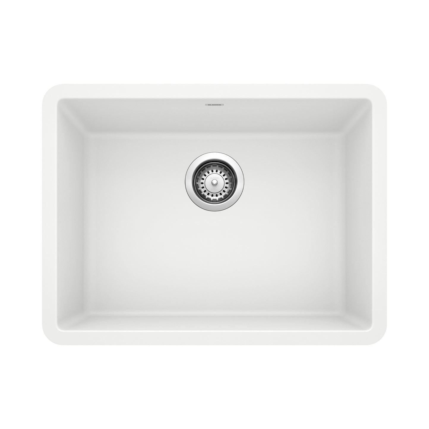 BLANCO 522414 Precis Precis SILGRANIT 24" Single Bowl Undermount Kitchen Sink - White in White