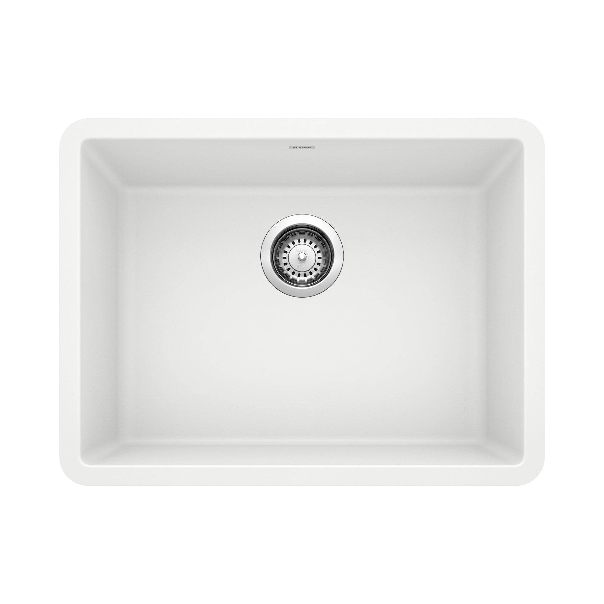 BLANCO 522414 Precis Precis SILGRANIT 24" Single Bowl Undermount Kitchen Sink - White in White