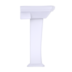 TOTO LPT780.4#01 Clayton Rectangular Pedestal Bathroom Sink for 4 Inch Center Faucets , Cotton White