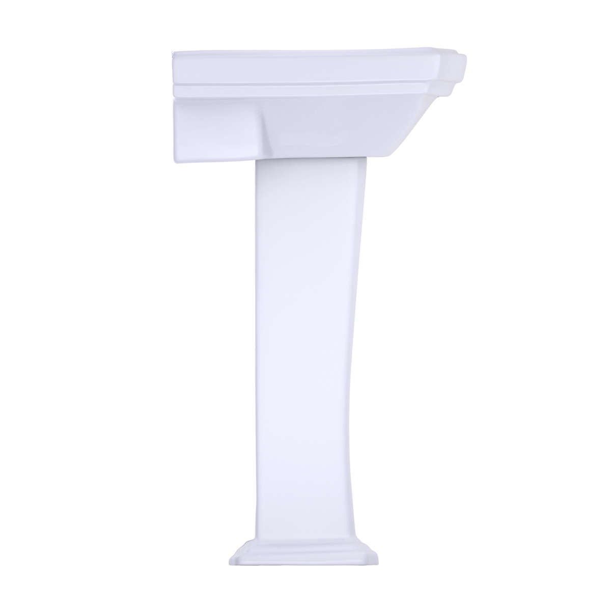 TOTO LPT780.4#01 Clayton Rectangular Pedestal Bathroom Sink for 4 Inch Center Faucets , Cotton White