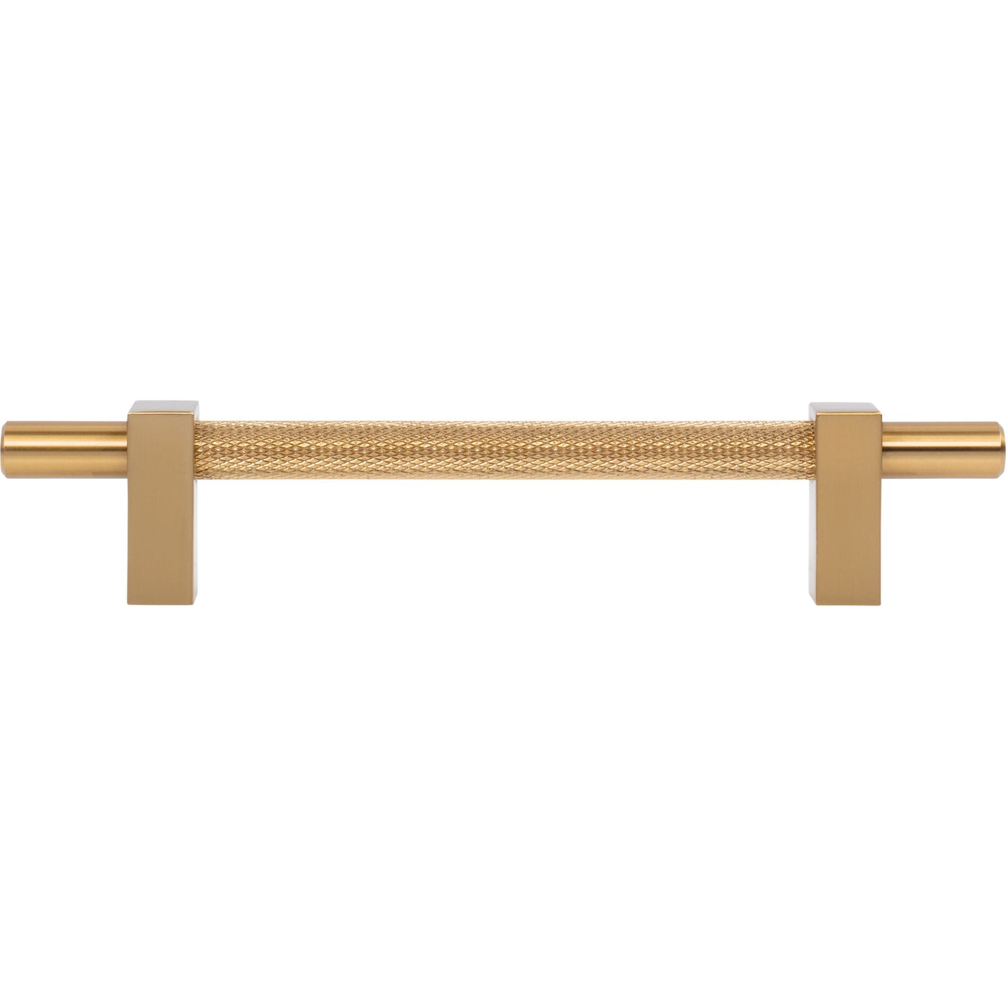 JEFFREY ALEXANDER 598-128SBZ Larkin Knurled Center 128 mm Center-to-Center Bar Pull - Satin Bronze