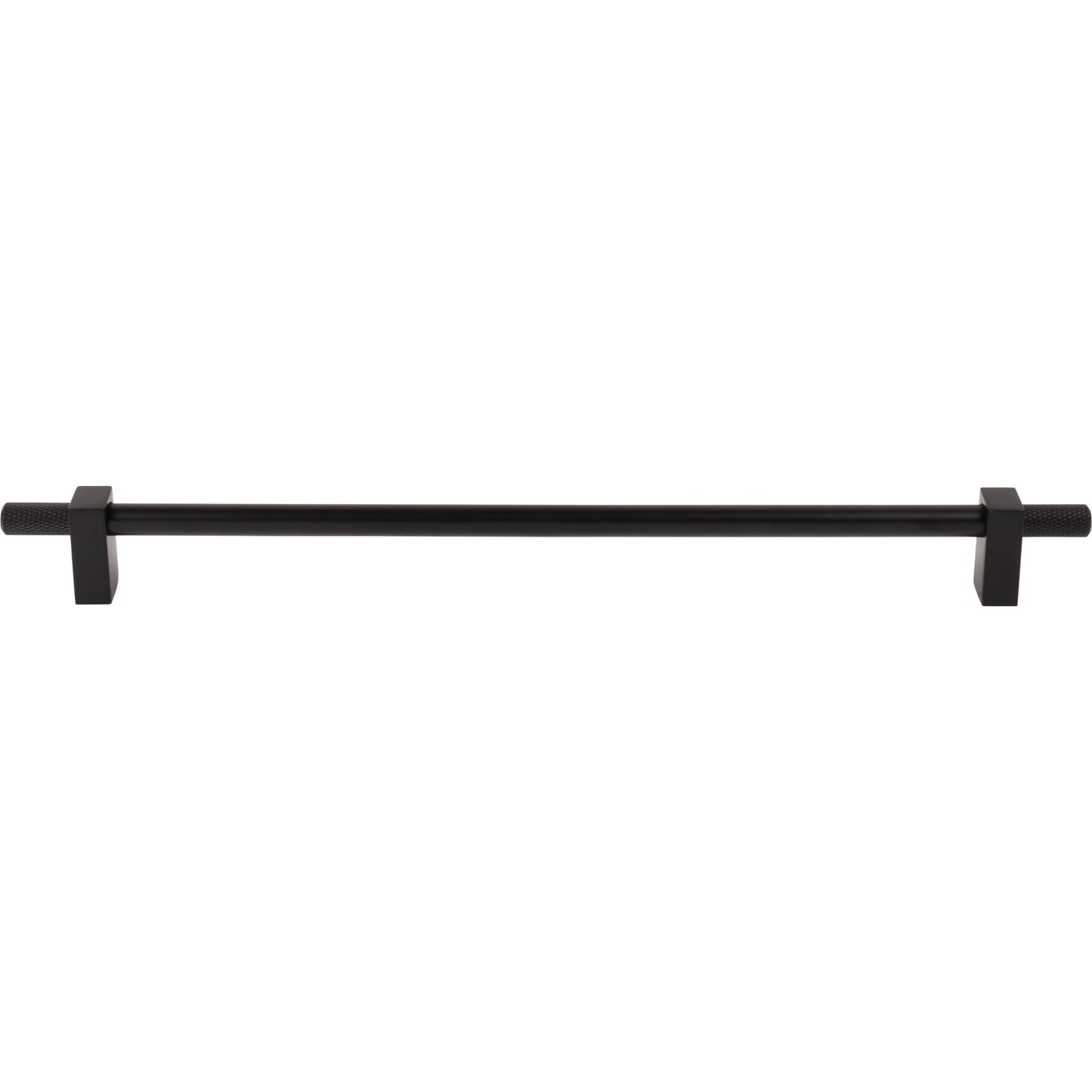 JEFFREY ALEXANDER 698-305MB Larkin Knurled Ends 305 mm Center-to-Center Bar Pull - Matte Black
