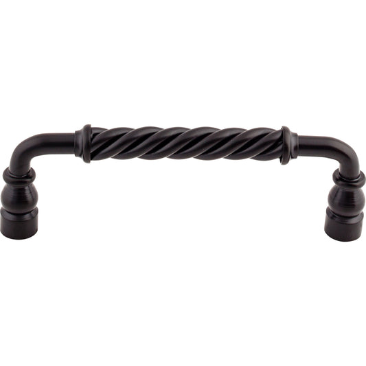 TOP KNOBS M671 Twisted Bar 6" Center to Center Bar Pull - Patina Black