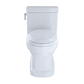 TOTO MS974224CEFG#01 Eco Guinevere Elongated 1.28 GPF Universal Height Skirted Toilet with CEFIONTECT and SoftClose Seat , Cotton White