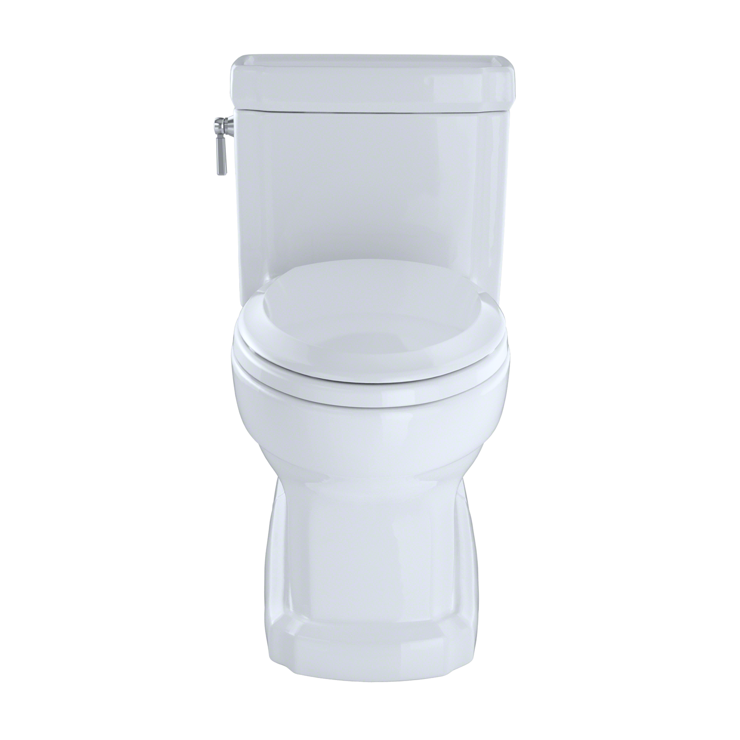 TOTO MS974224CEFG#01 Eco Guinevere Elongated 1.28 GPF Universal Height Skirted Toilet with CEFIONTECT and SoftClose Seat , Cotton White