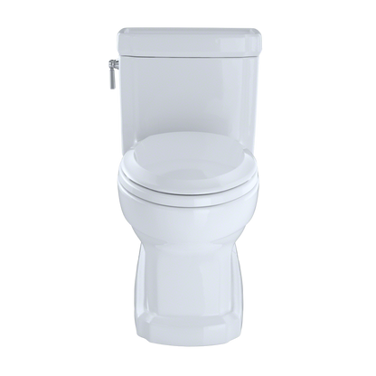 TOTO MS974224CEFG#01 Eco Guinevere Elongated 1.28 Gpf Universal Height Skirted Toilet With Cefiontect And Softclose Seat - Cotton White