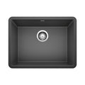 BLANCO 522258 Precis Precis SILGRANIT 24" Single Bowl Undermount Kitchen Sink - Anthracite in Anthracite