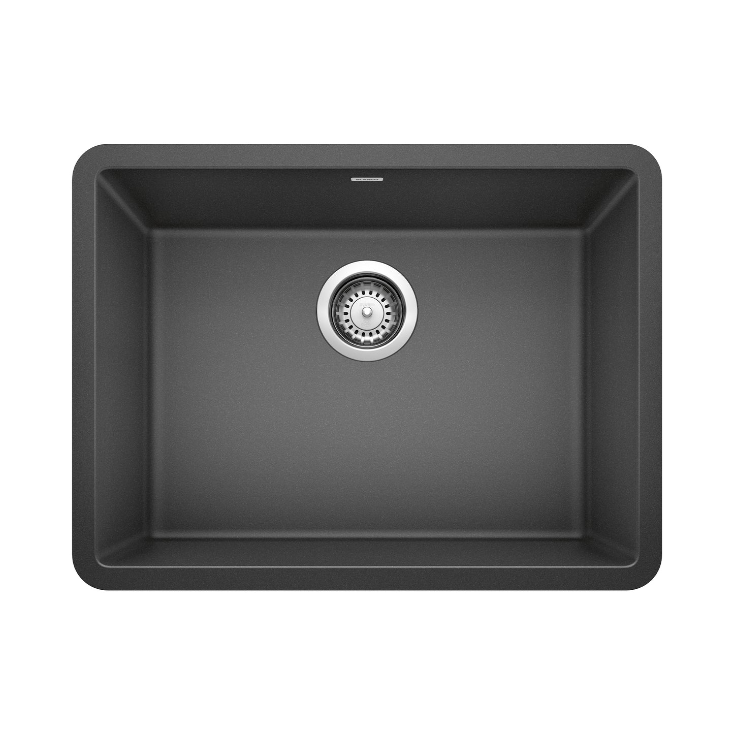 BLANCO 522258 Precis Precis SILGRANIT 24" Single Bowl Undermount Kitchen Sink - Anthracite in Anthracite