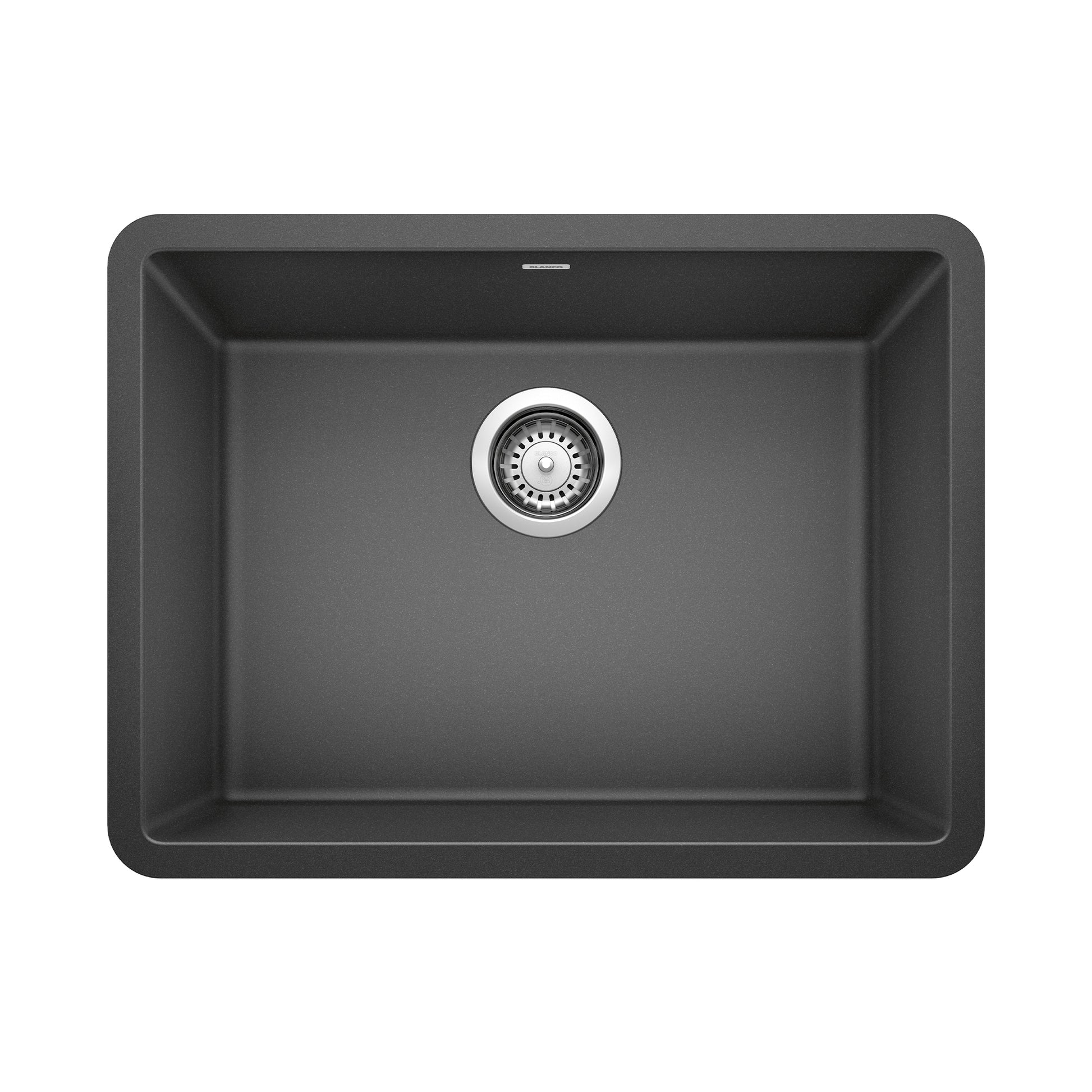 BLANCO 522258 Precis Precis SILGRANIT 24" Single Bowl Undermount Kitchen Sink - Anthracite in Anthracite