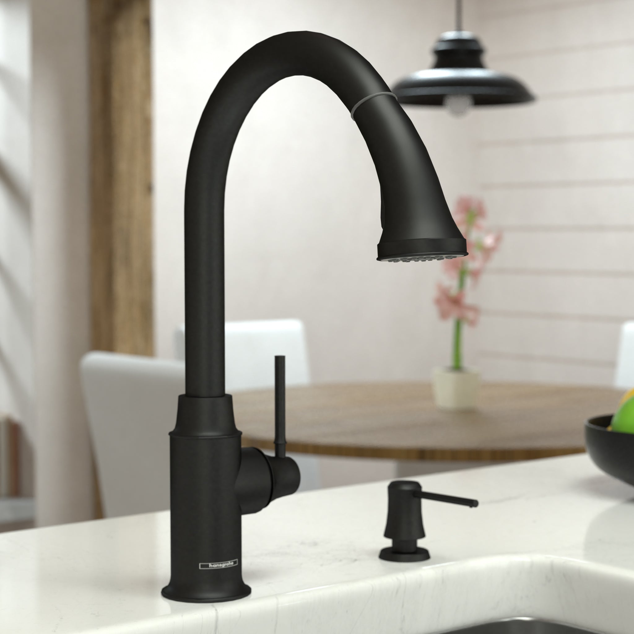 HANSGROHE 04215670 Talis C HighArc Kitchen Faucet, 2-Spray Pull-Down, 1.75 GPM - Matte Black