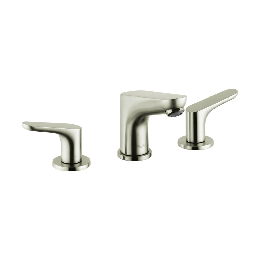 HANSGROHE 04369820 Focus Widespread Faucet 100 with Pop-Up Drain, 1.2 GPM - Brushed Nickel