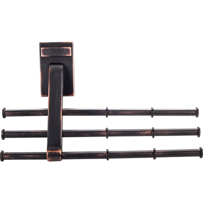 HARDWARE RESOURCES 356T-DBAC Brushed Oil Rubbed Bronze Tri-Level Tie Organizer - Brushed Oil Rubbed Bronze