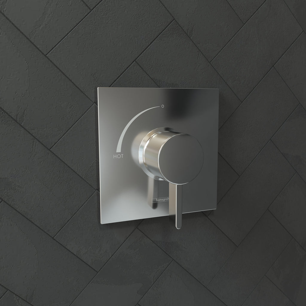 HANSGROHE 15724001 Ecostat Square Pressure Balance Trim - Chrome