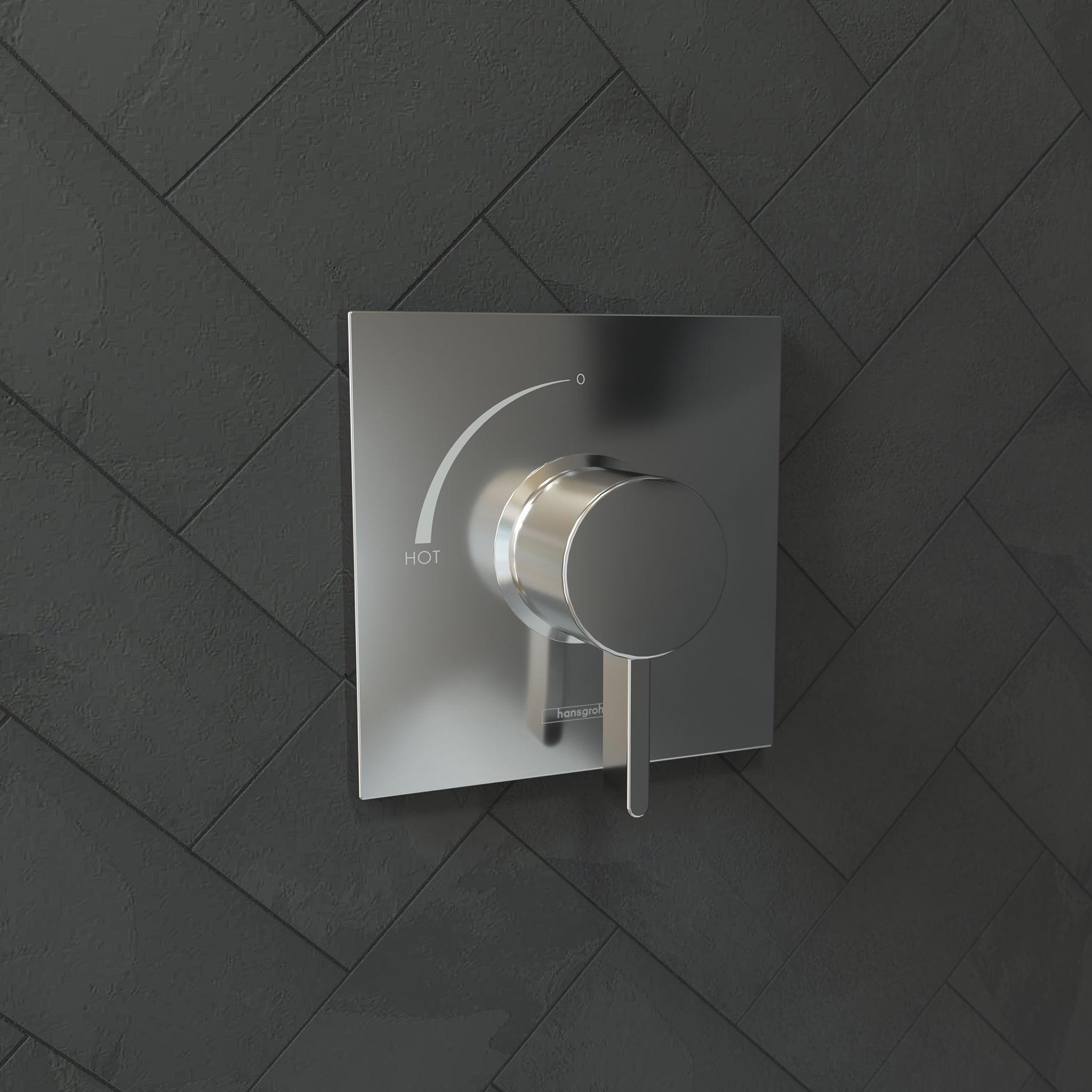 HANSGROHE 15724001 Ecostat Square Pressure Balance Trim - Chrome