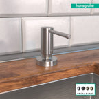 HANSGROHE 40448801 Talis Soap Dispenser - Stainless Steel Optic
