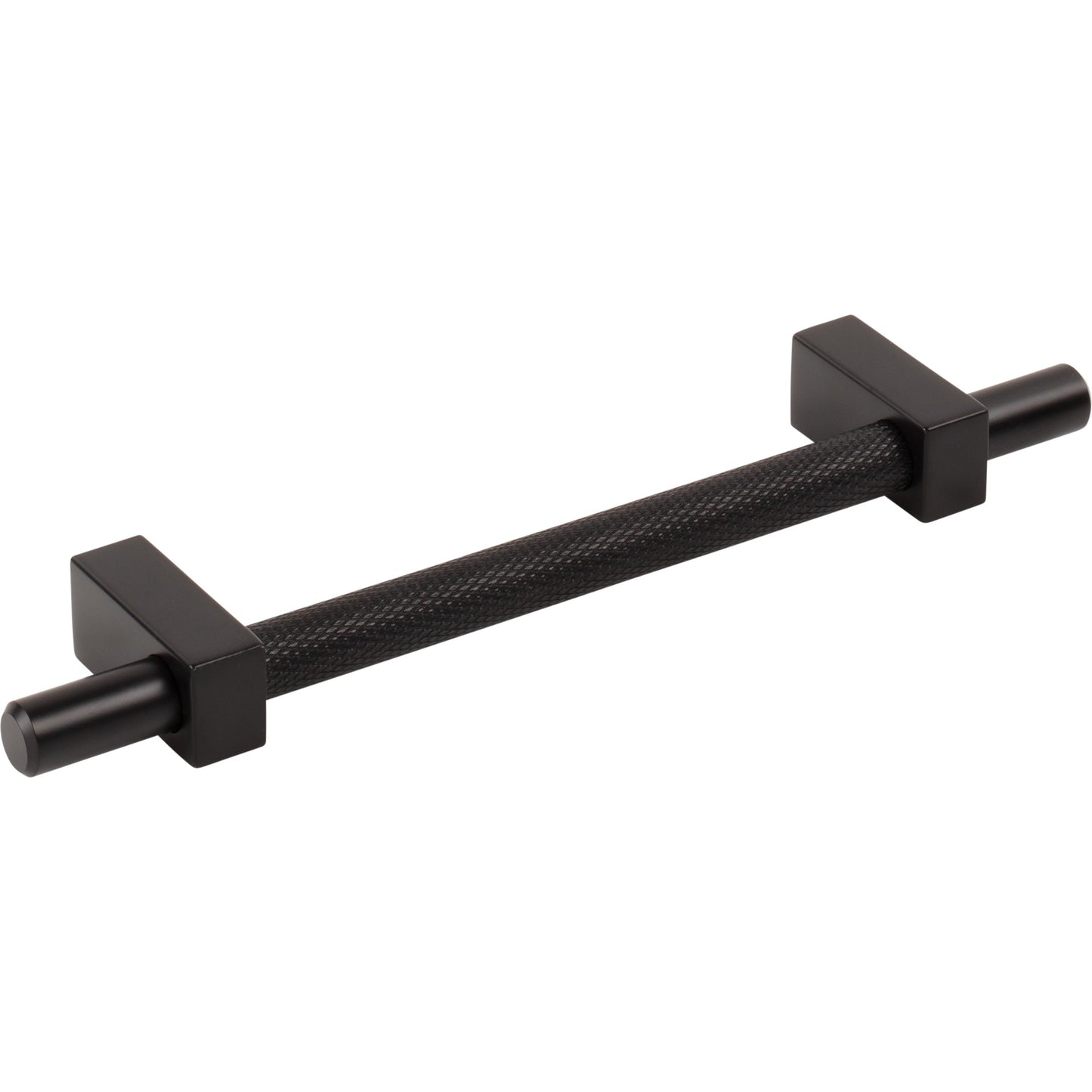 JEFFREY ALEXANDER 598-128MB Larkin Knurled Center 128 mm Center-to-Center Bar Pull - Matte Black