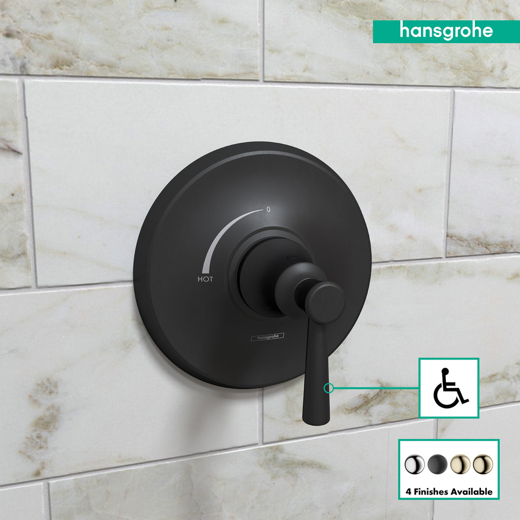 HANSGROHE 04779670 Joleena Pressure Balance Trim - Matte Black