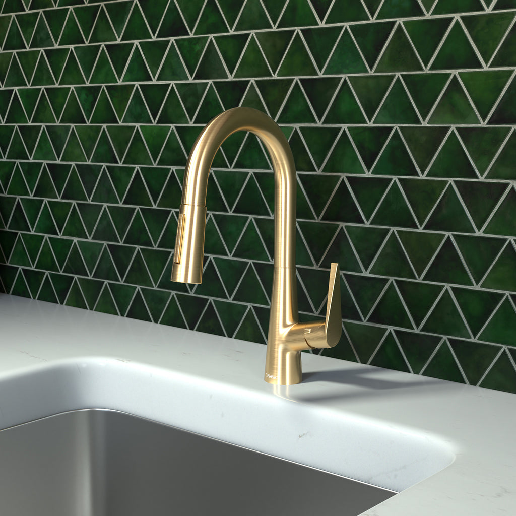 HANSGROHE 72815251 Talis S Prep Kitchen Faucet, 2-Spray Pull-Down, 1.75 GPM - Brushed Gold Optic