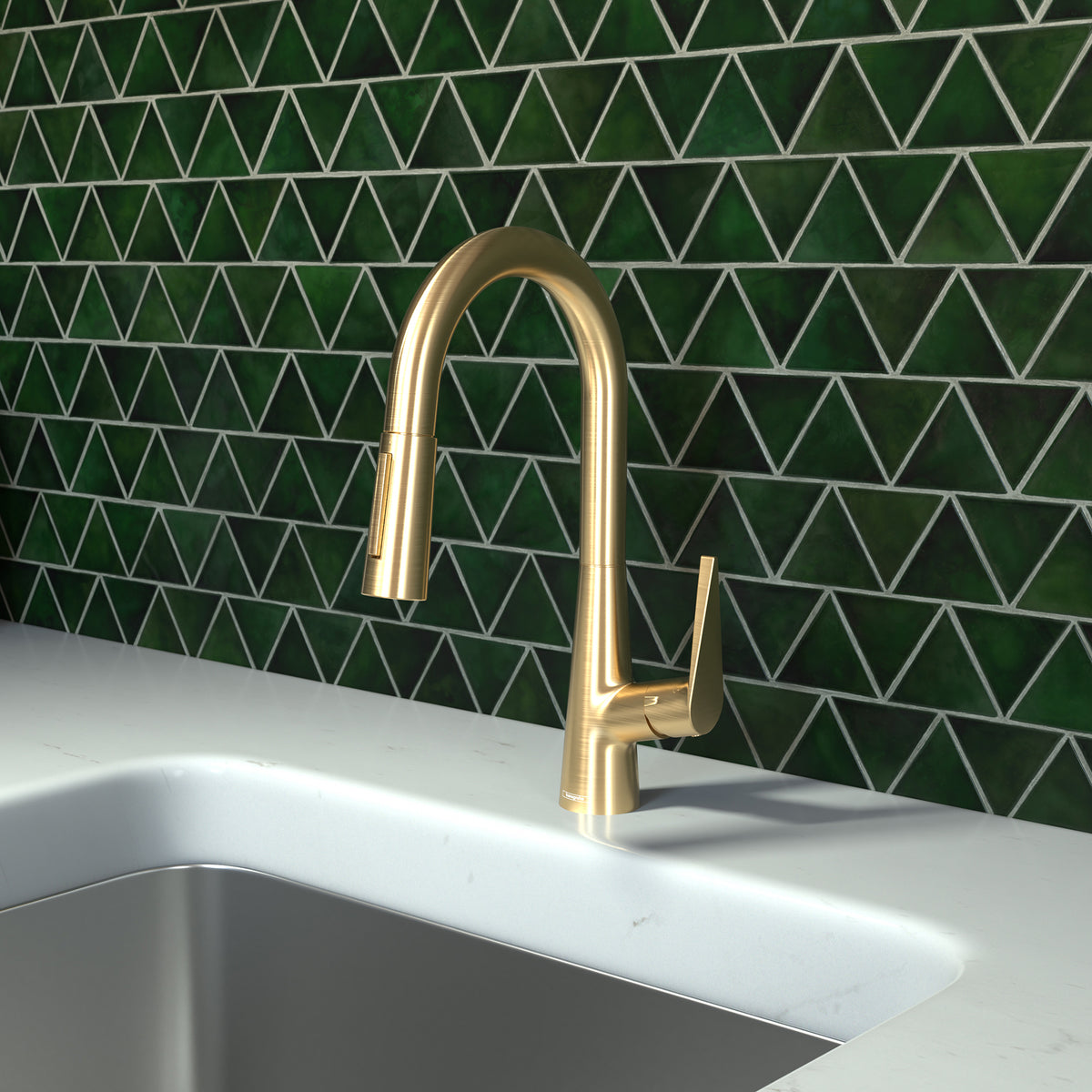 HANSGROHE 72815251 Talis S Prep Kitchen Faucet, 2-Spray Pull-Down, 1.75 GPM - Brushed Gold Optic