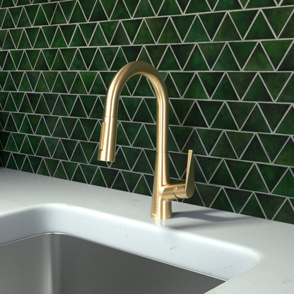 HANSGROHE 72815251 Talis S Prep Kitchen Faucet, 2-Spray Pull-Down, 1.75 GPM - Brushed Gold Optic