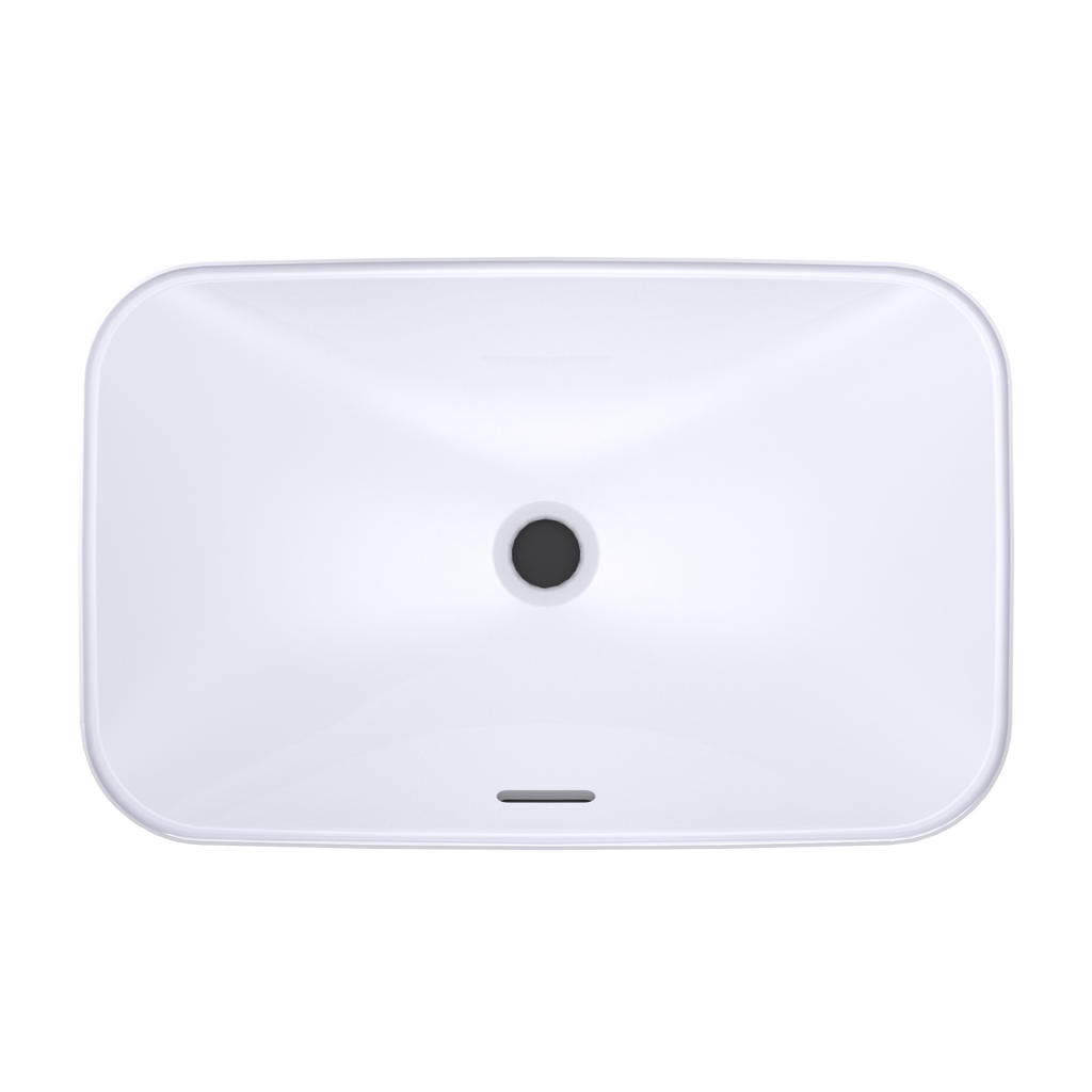 TOTO LT426G#01 Arvina Rectangular 23" Vessel Bathroom Sink With Cefiontect - Cotton White