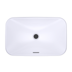 TOTO LT426G#01 Arvina Rectangular 23" Vessel Bathroom Sink With Cefiontect - Cotton White