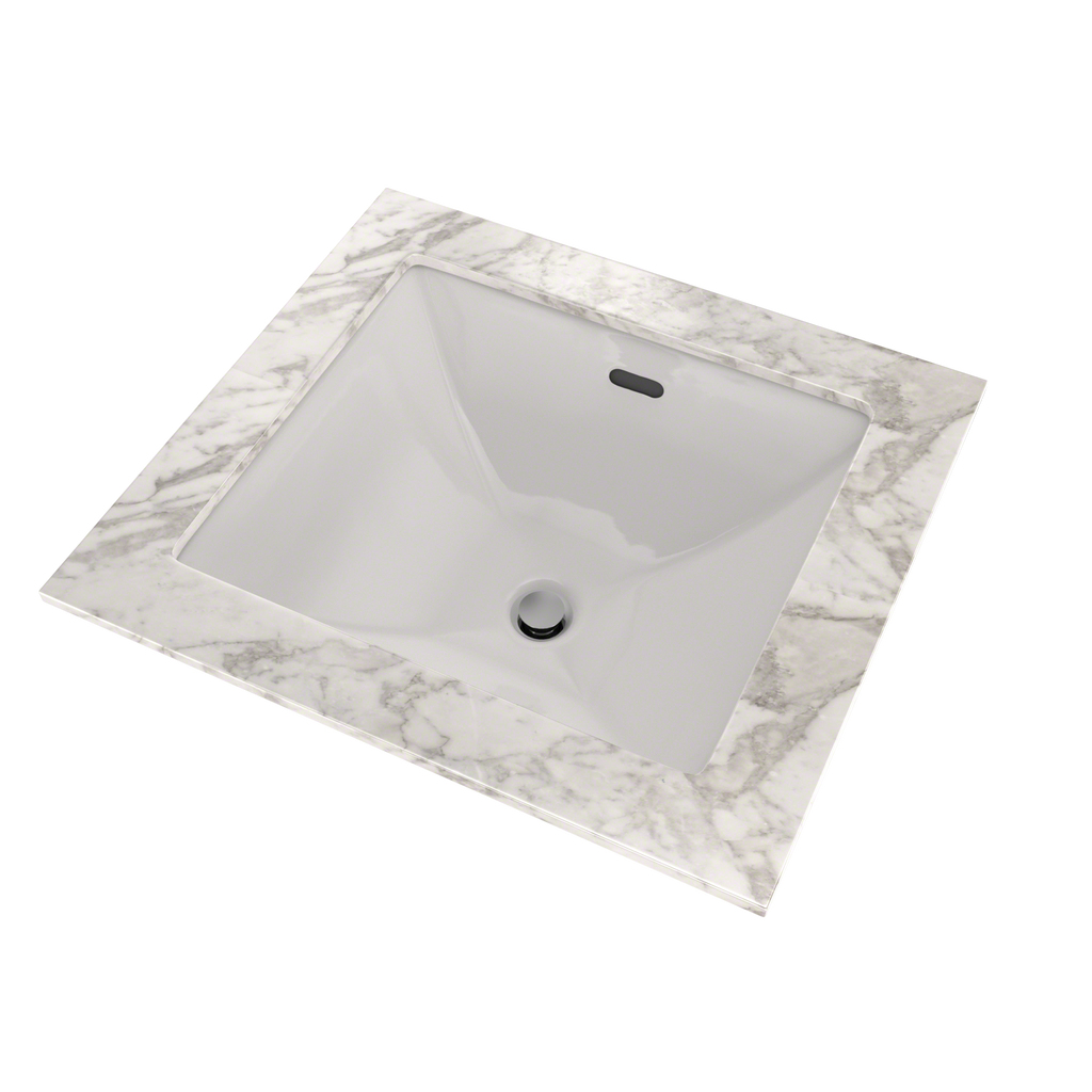 TOTO LT624G#11 Legato Rectangular Undermount Bathroom Sink With Cefiontect - Colonial White