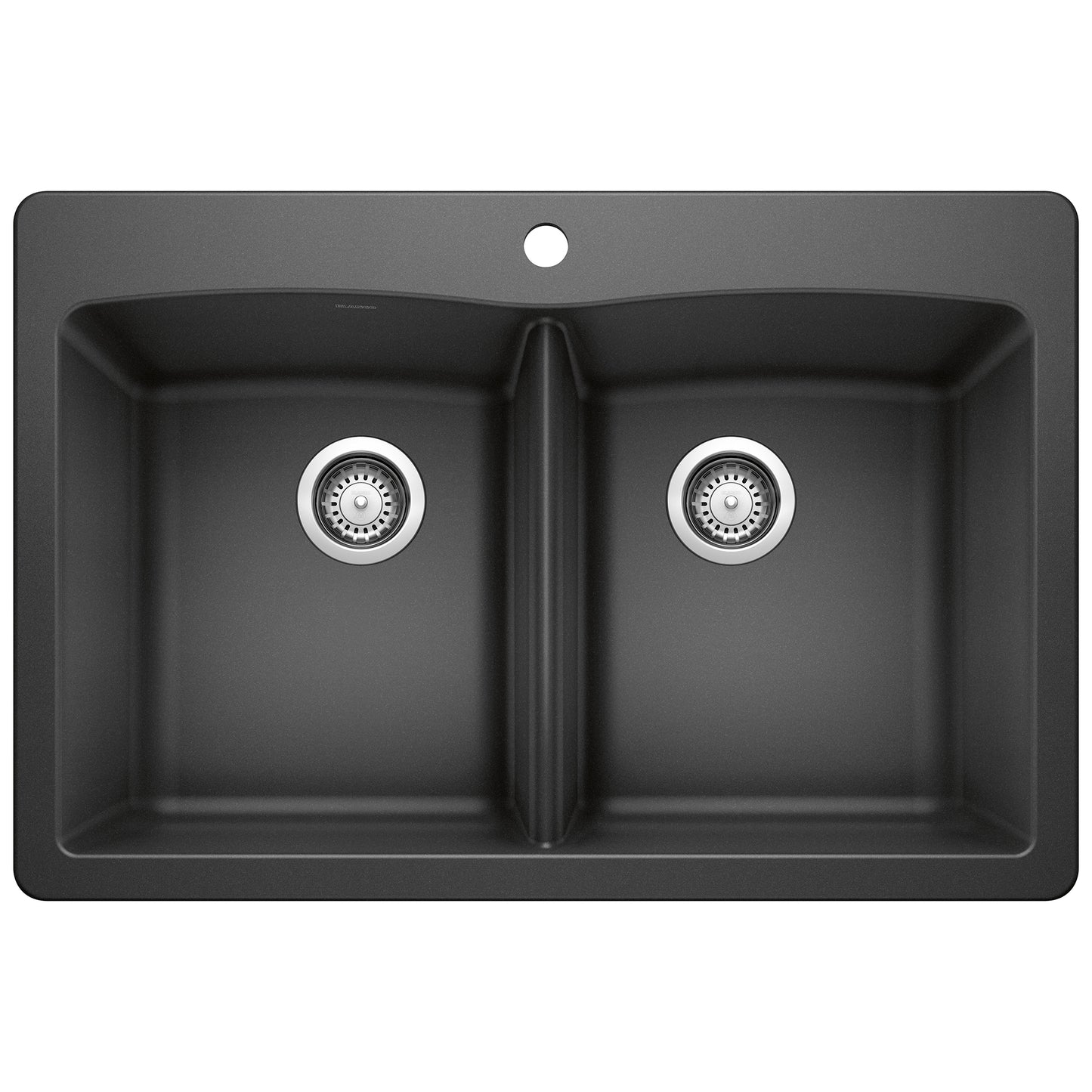 BLANCO 440220 Diamond Diamond SILGRANIT 33" 50/50 Double Bowl Dual Mount Kitchen Sink - Anthracite in Anthracite