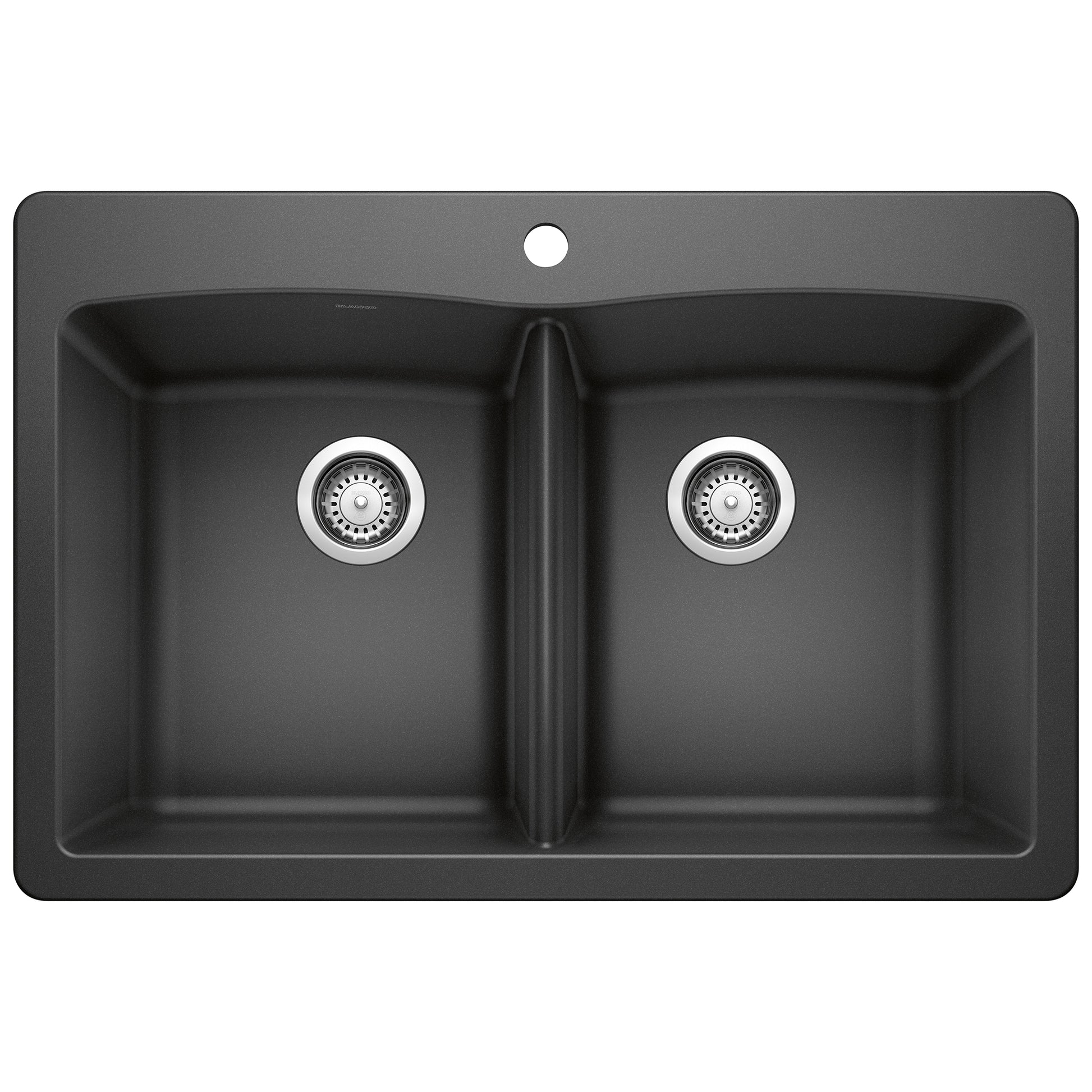 BLANCO 440220 Diamond Diamond SILGRANIT 33" 50/50 Double Bowl Dual Mount Kitchen Sink - Anthracite in Anthracite