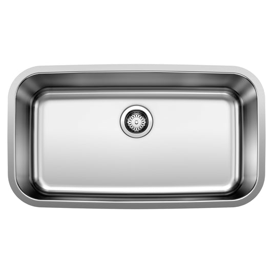 BLANCO 441024 Stellar Stellar 28" Single Bowl Undermount Stainless Steel Kitchen Sink in Brushed Finish