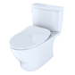 TOTO MS442234CEFG#01 Nexus Two-Piece Elongated 1.28 GPF Universal Height Toilet with CEFIONTECT and SS234 SoftClose Seat , Cotton White