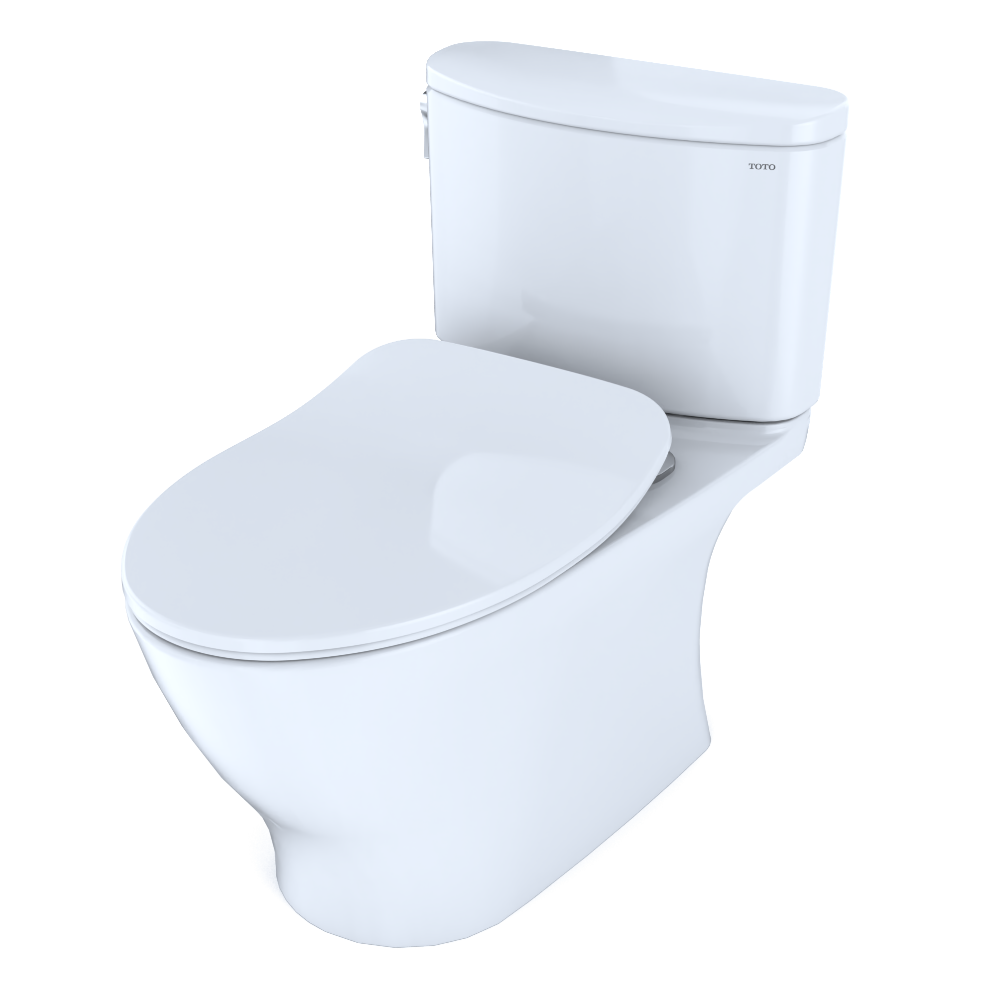TOTO MS442234CUFG#01 Nexus 1G Two-Piece Elongated 1.0 Gpf Universal Height Toilet With Cefiontect And Ss234 Softclose Seat - Cotton White