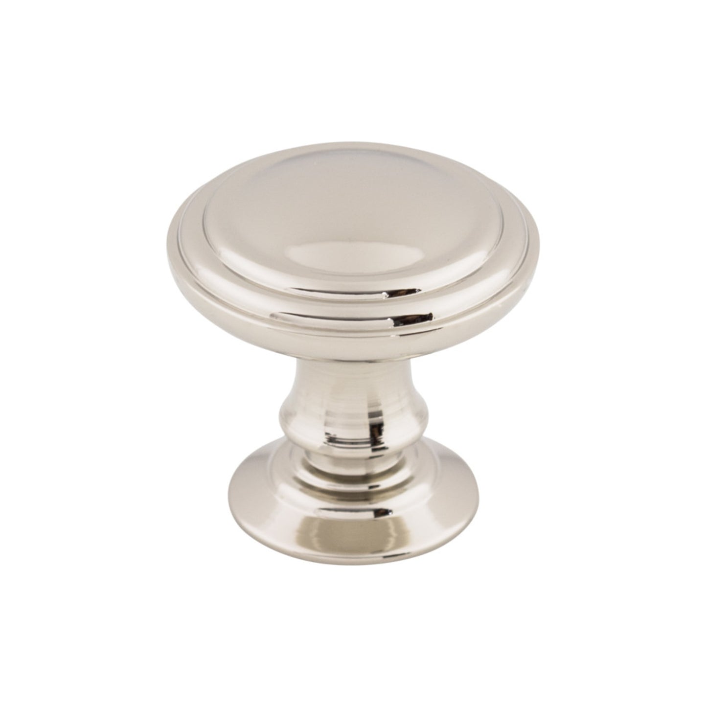 TOP KNOBS TK320PN Reeded 1 1/4" Diameter Round Knob - Polished Nickel