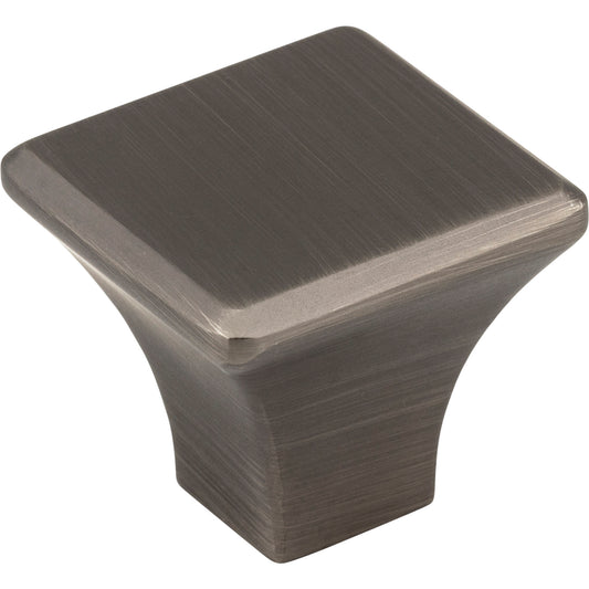 JEFFREY ALEXANDER 972BNBDL Marlo 1-1/8" Length Square Knob - Brushed Pewter