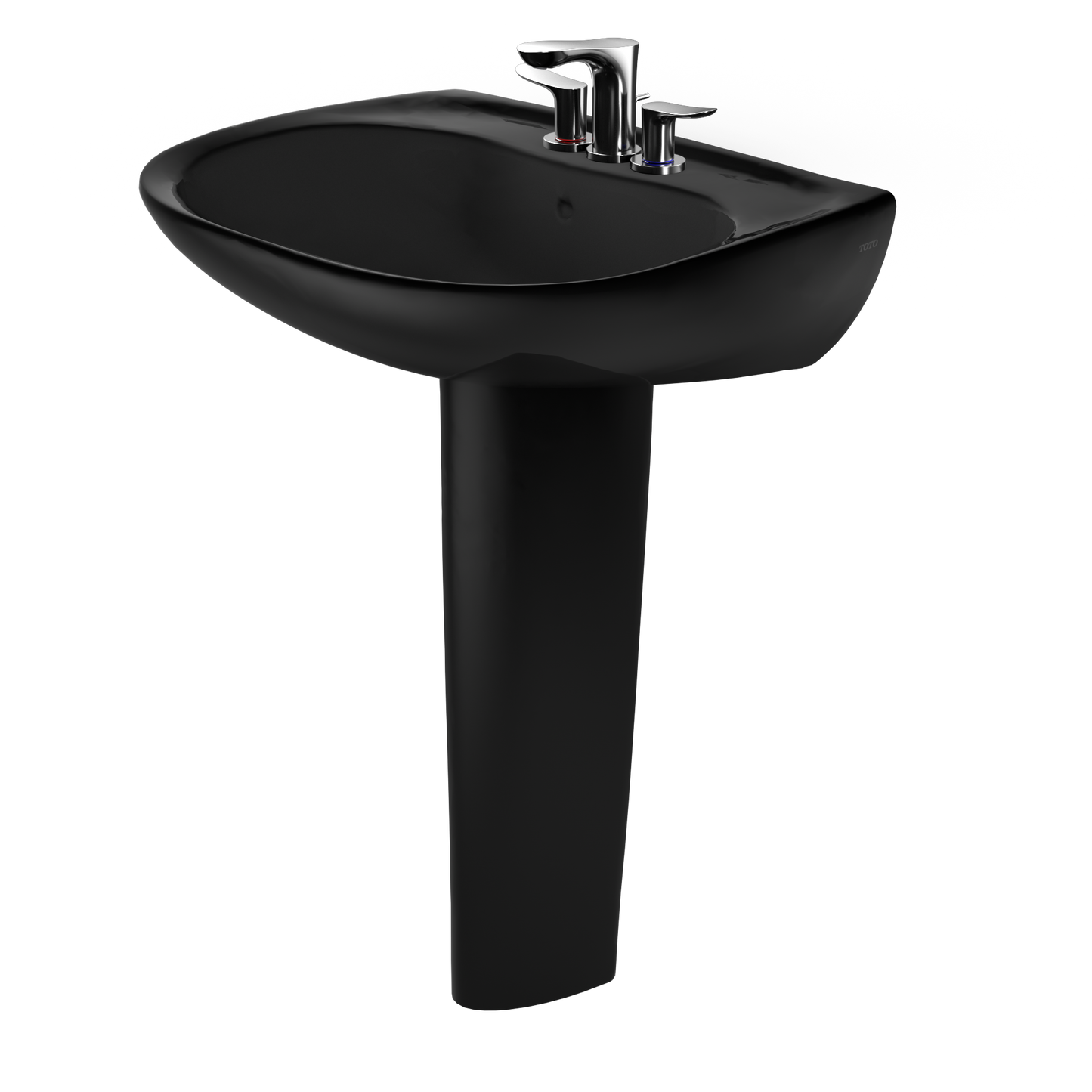 TOTO LPT242.4#51 Prominence Oval Basin Pedestal Bathroom Sink For4 Inch Center Faucets - Ebony