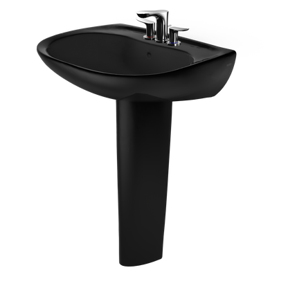 TOTO LPT242.4#51 Prominence Oval Basin Pedestal Bathroom Sink For4 Inch Center Faucets - Ebony