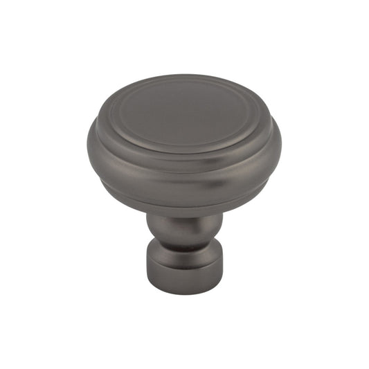 TOP KNOBS TK880AG Brixton Rimmed 1 1/4" Diameter Round Knob - Ash Gray