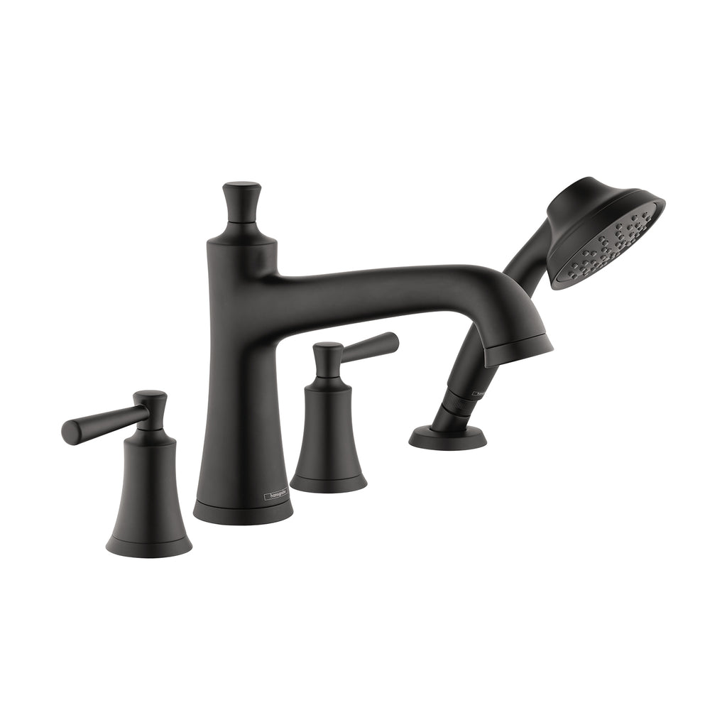 HANSGROHE 04777670 Joleena 4-Hole Roman Tub Set Trim with 1.75 GPM Handshower - Matte Black