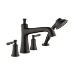 HANSGROHE 04777670 Joleena 4-Hole Roman Tub Set Trim with 1.75 GPM Handshower - Matte Black