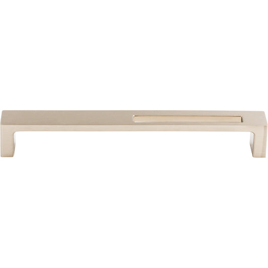 TOP KNOBS TK267BSN Modern Metro Slot 7" Center to Center Bar Pull - Brushed Satin Nickel