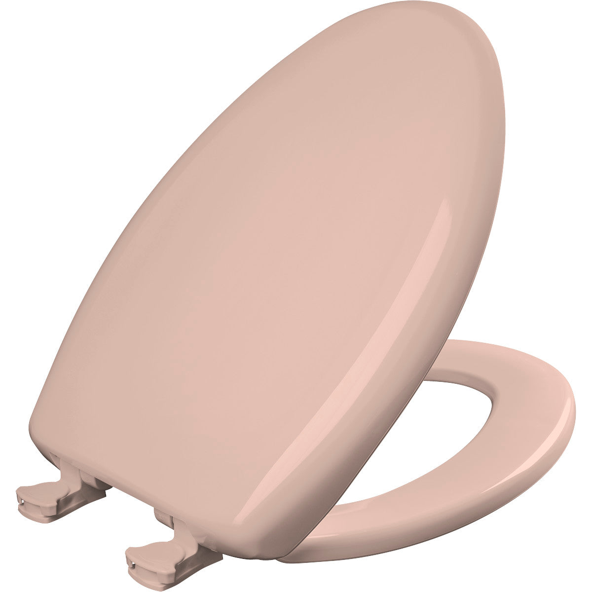 Bemis Elongated Plastic Toilet Seat in Venetian Pink with STA-TITE Seat Fastening System, Easy•Clean and  Whisper•Close Hinge