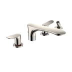 TOTO TBG01202U#PN Go Two-Handle Deck-Mount Roman Tub Filler Trim With Handshower - Polished Nickel
