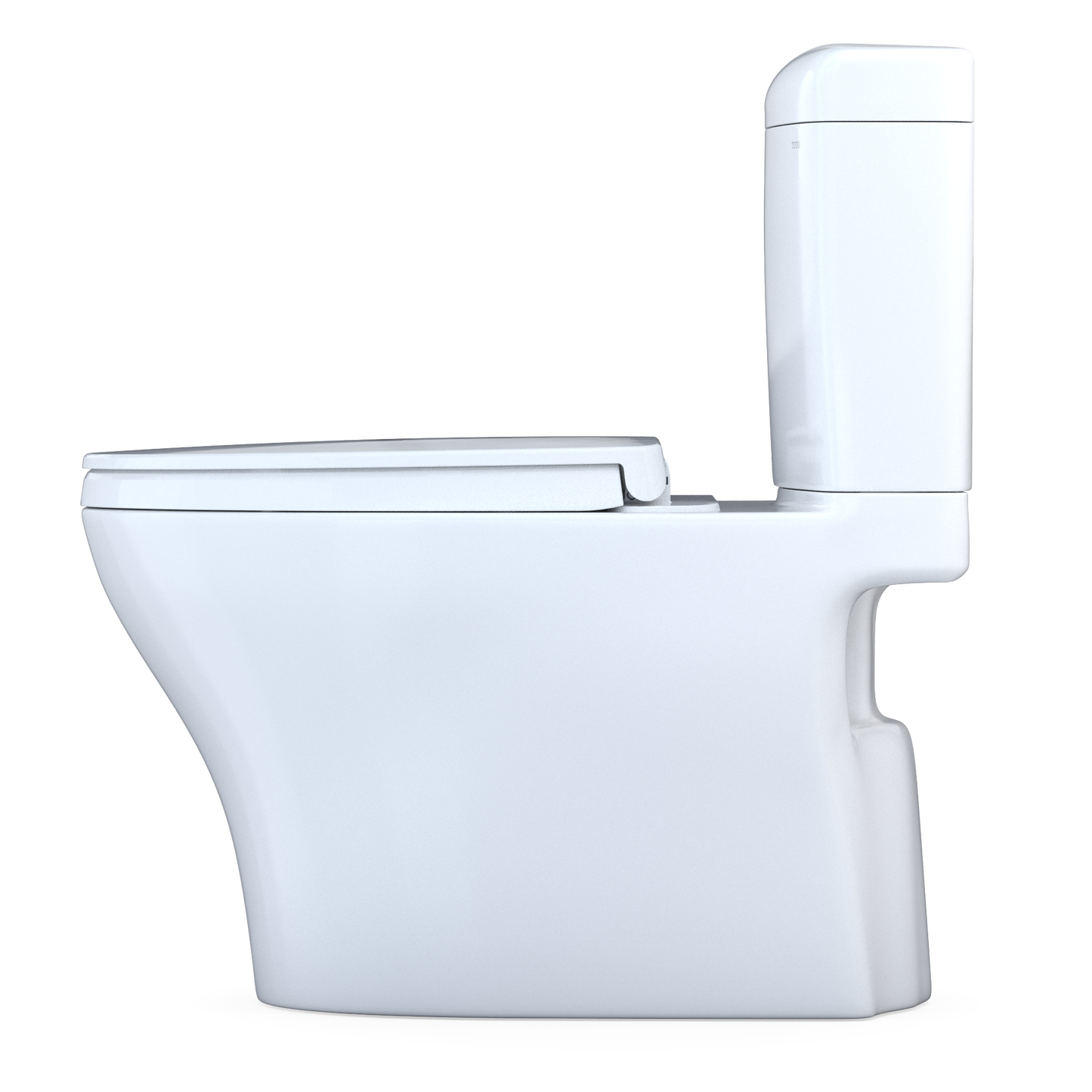 TOTO MS436124CEMFGN#01 Aquia IV Cube Two-Piece Elongated Dual Flush 1.28 and 0.9 GPF Universal Height Toilet with CEFIONTECT , Cotton White