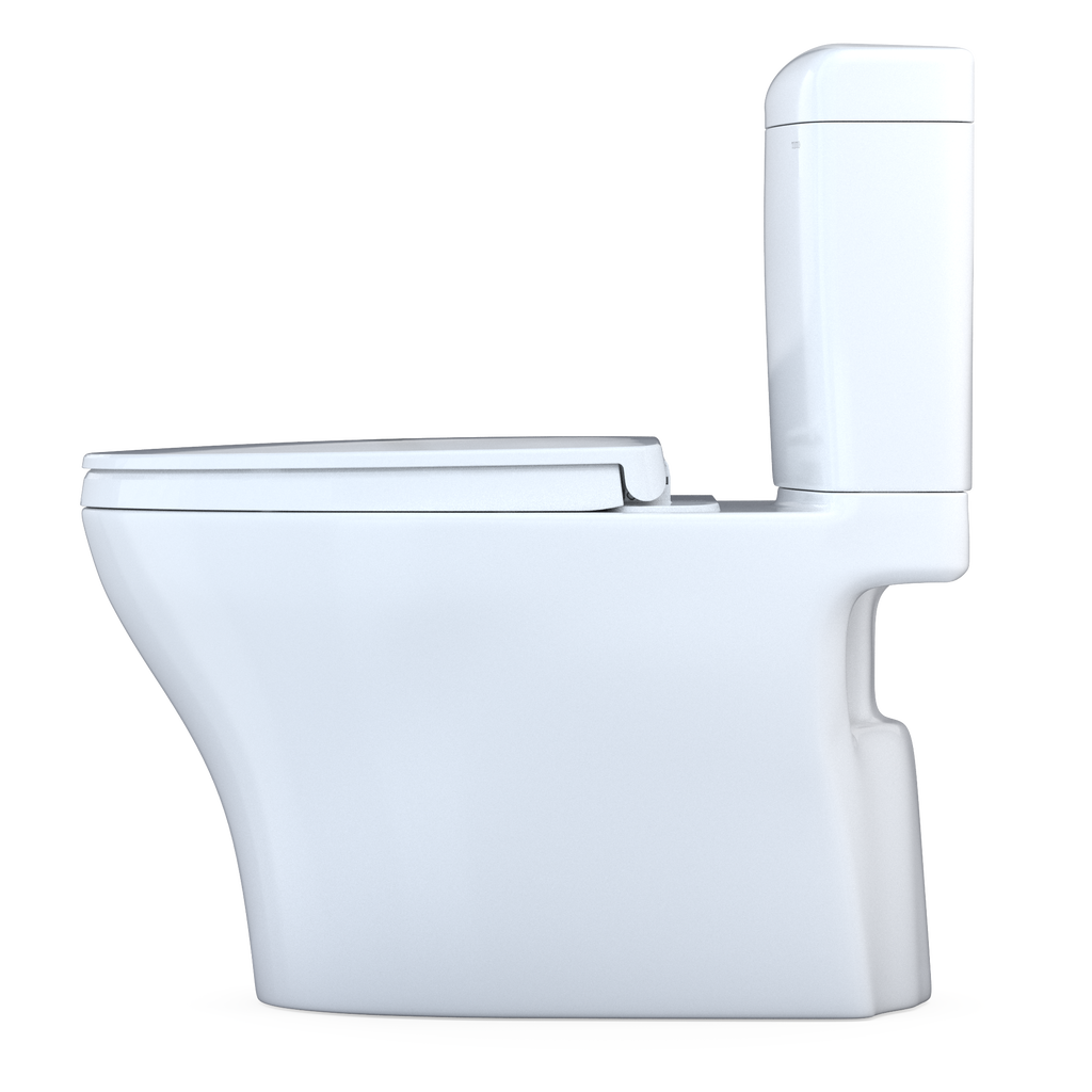 TOTO MS436124CEMFGN#01 Aquia Iv Cube Two-Piece Elongated Dual Flush 1.28 And 0.9 Gpf Universal Height Toilet With Cefiontect - Cotton White